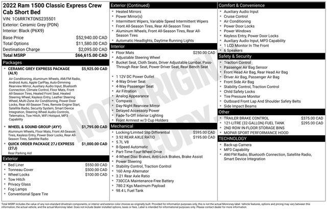 2022 Ram 1500 Classic Tradesman