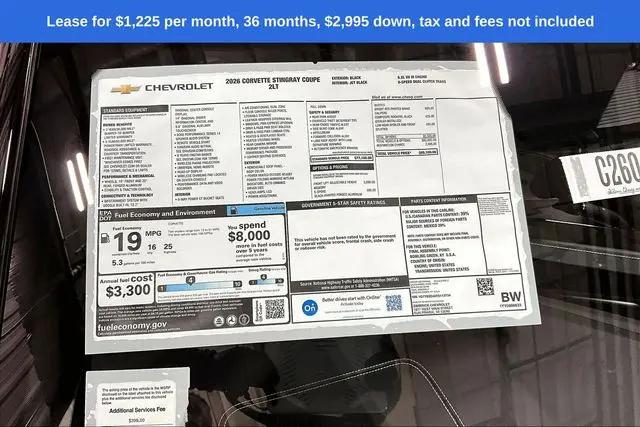 2026 Chevrolet Corvette Stingray Coupe, 2LT, RWD