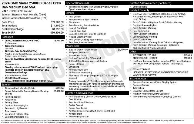 2024 GMC Sierra 2500HD 4WD Crew Cab Standard Bed Denali