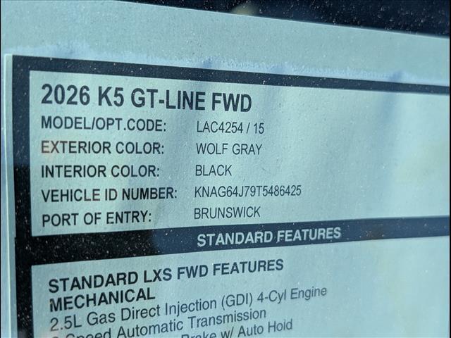 2026 Kia K5 GT-Line