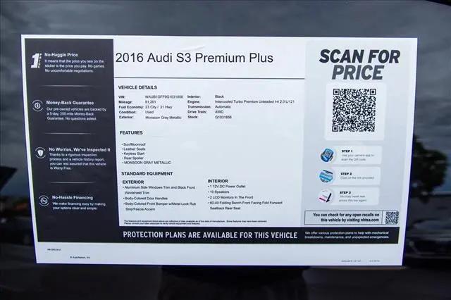 2016 Audi S3 2.0T Premium Plus