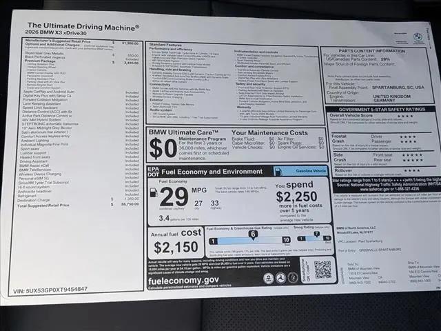2026 BMW X3 30 xDrive