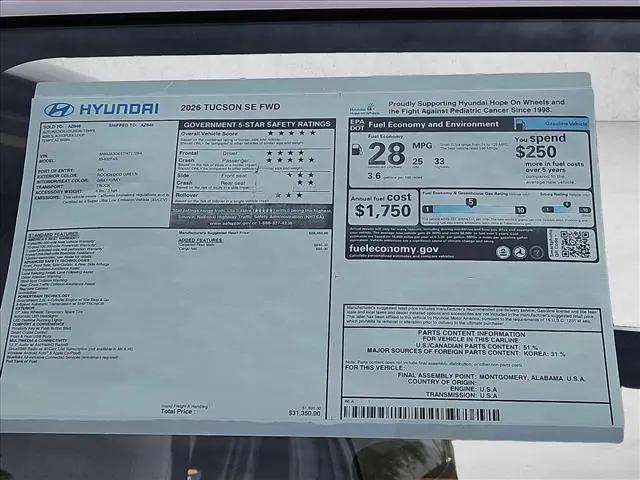 2026 Hyundai Tucson SE