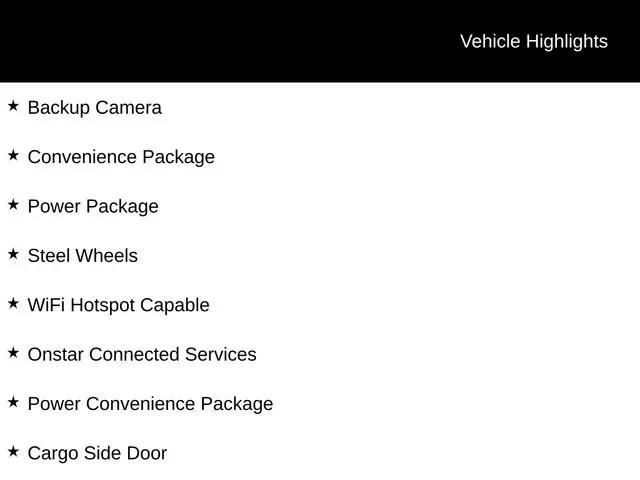 2023 Chevrolet Express Cargo Van RWD 2500 Regular Wheelbase WT
