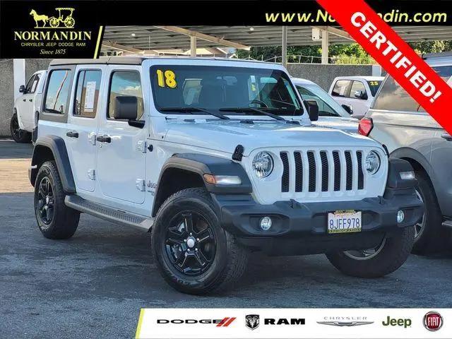 2018 Jeep Wrangler Unlimited Sport S 4x4 for sale in San Jose, CA