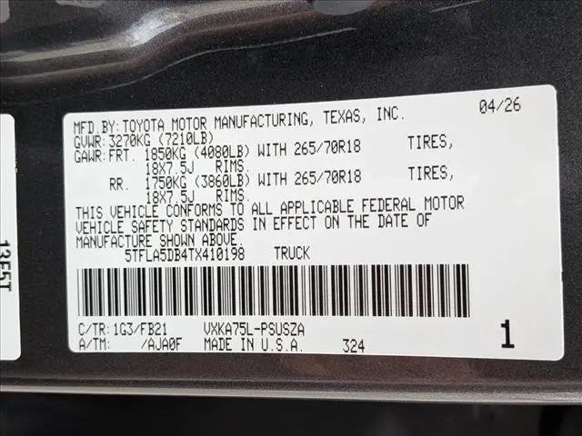 2026 Toyota Tundra SR5 CrewMax 5.5' Bed