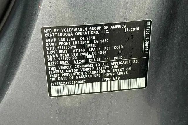 2019 Volkswagen Atlas 3.6L V6 SEL