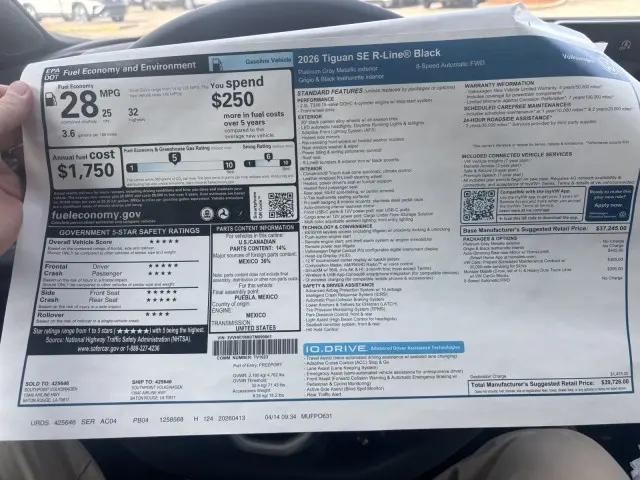 2026 Volkswagen Tiguan SE R-Line Black