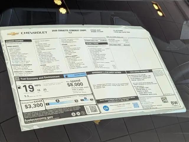 2026 Chevrolet Corvette Stingray Coupe, 1LT, RWD