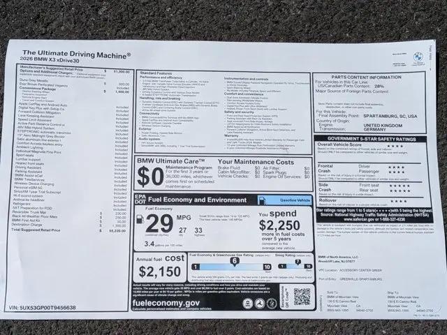2026 BMW X3 30 xDrive