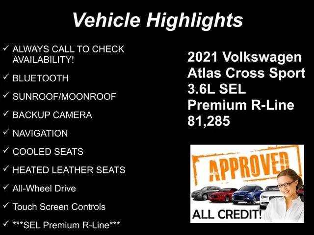 2021 Volkswagen Atlas Cross Sport 3.6L V6 SEL Premium R-Line