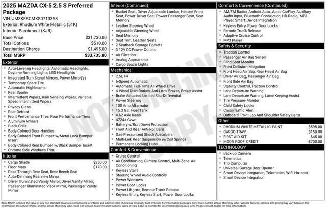 2025 Mazda CX-5 2.5 S Preferred
