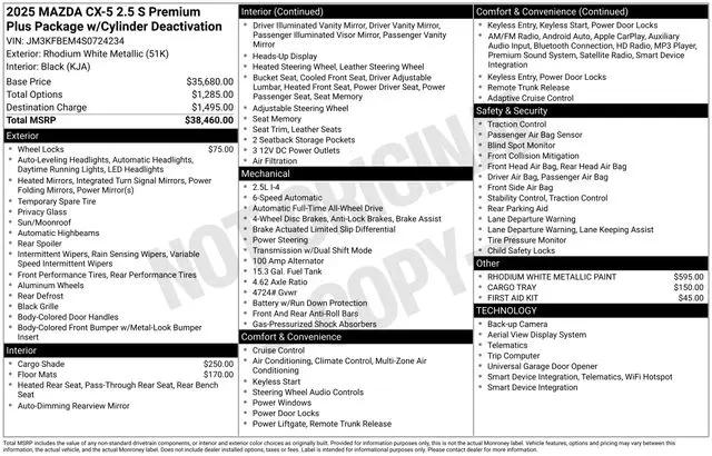 2025 Mazda CX-5 2.5 S Premium Plus