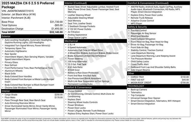 2025 Mazda CX-5 2.5 S Preferred