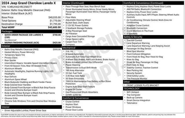 2024 Jeep Grand Cherokee Laredo X 4x4
