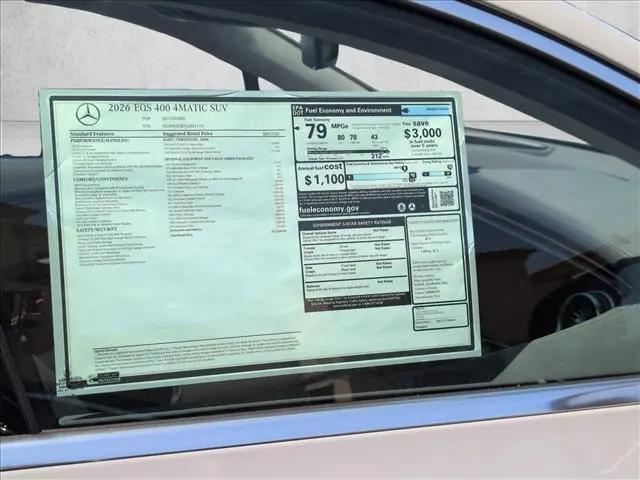 2026 Mercedes-Benz EQS 400 EQS 400