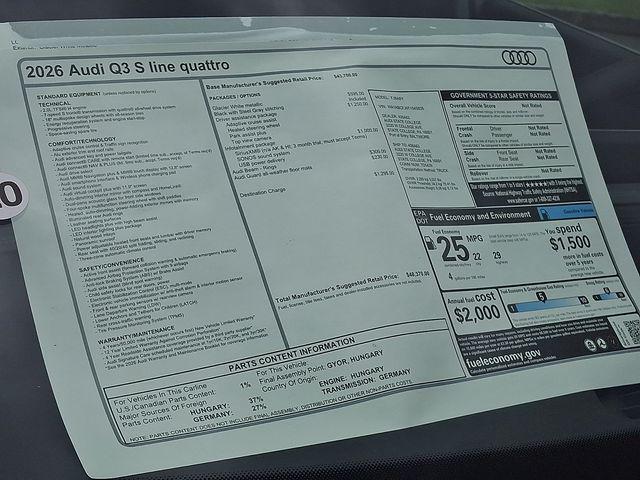 2026 Audi Q3 TFSI quattro S tronic