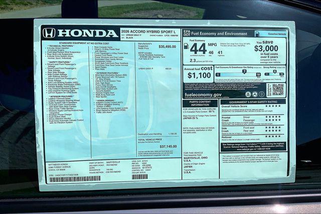 2026 Honda Accord Sedan Sport-L