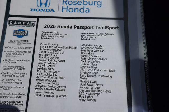 2026 Honda Passport AWD TrailSport