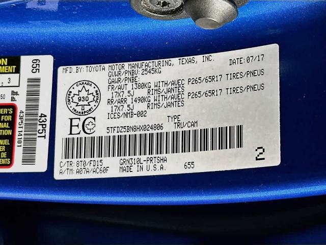 2017 Toyota Tacoma Unknown