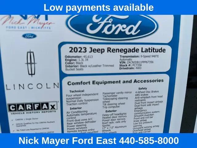 2023 Jeep Renegade Latitude 4x4