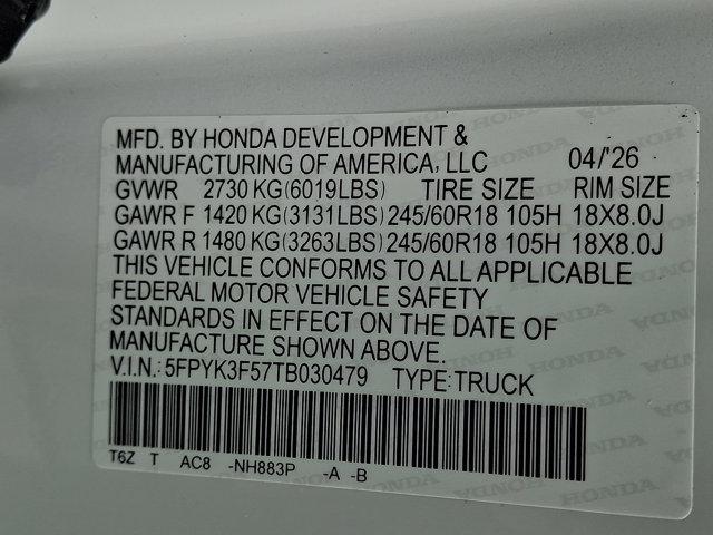2026 Honda Ridgeline RTL