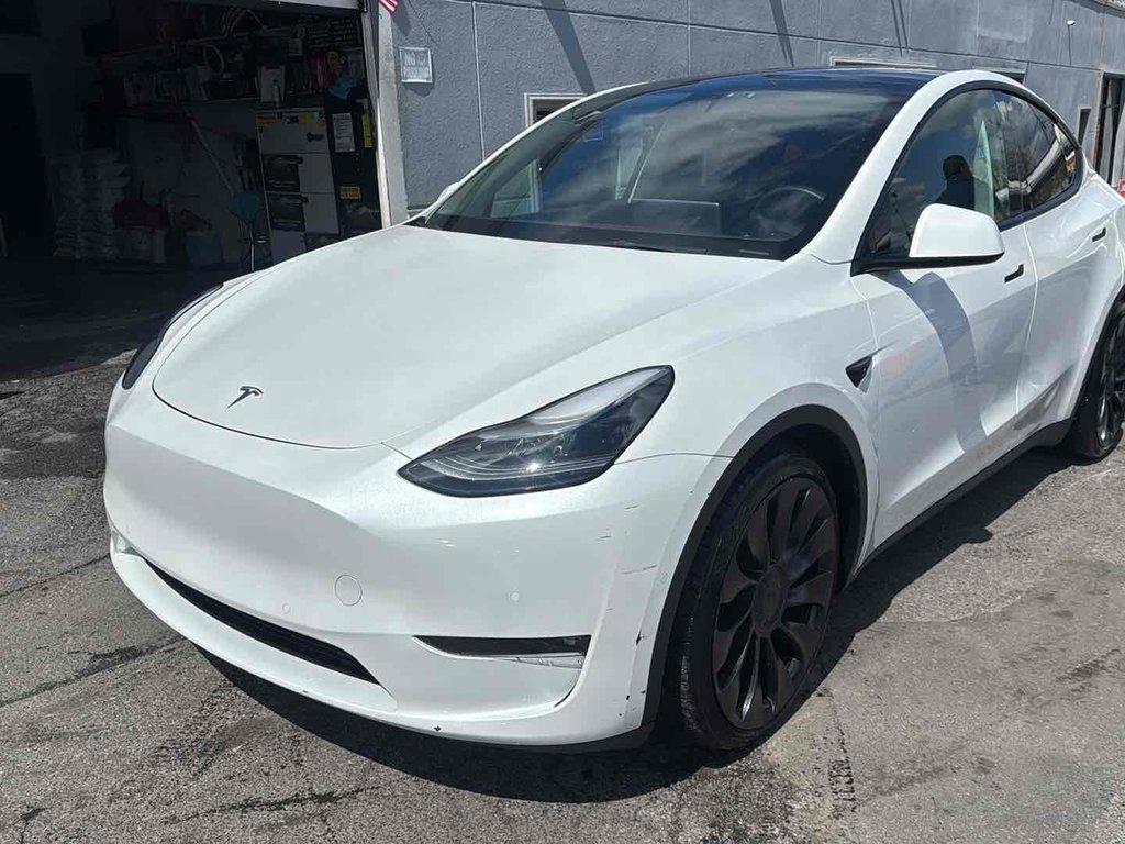Pearl White Multi-Coat 2022 Tesla Model Y Performance AWD SUV / Crossover All-Wheel Drive Automatic