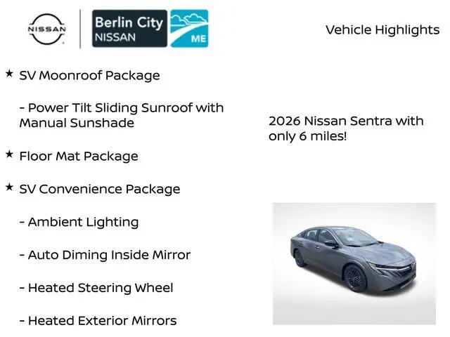 2026 Nissan Sentra SV