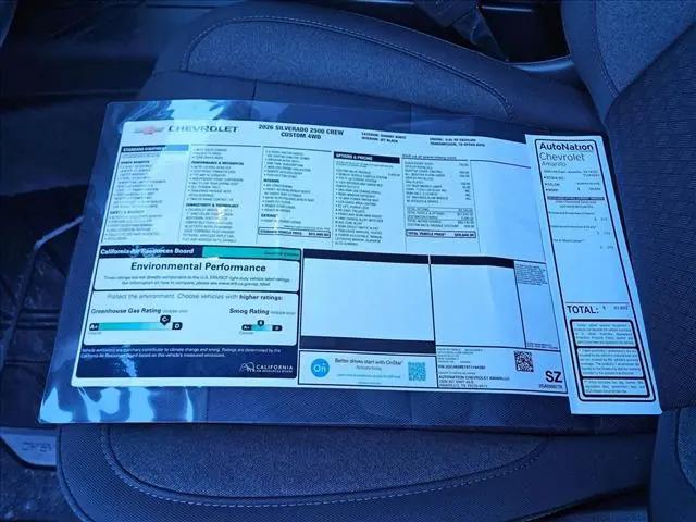 2026 Chevrolet Silverado 2500HD Crew Cab, Standard Bed, WT, 4WD