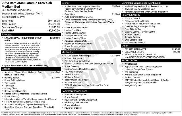 2023 Ram 3500 Laramie Crew Cab 4x4 6'4" Box