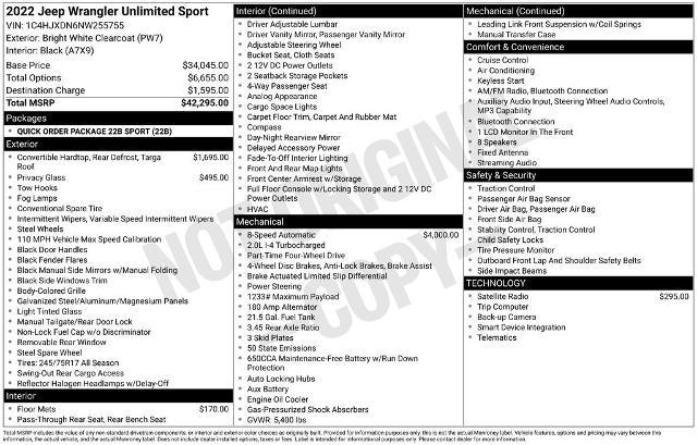 2022 Jeep Wrangler Unlimited Sport 4x4