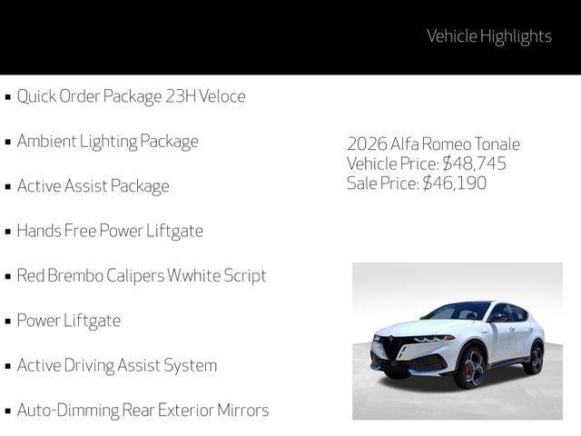 2026 Alfa Romeo Tonale TONALE VELOCE AWD