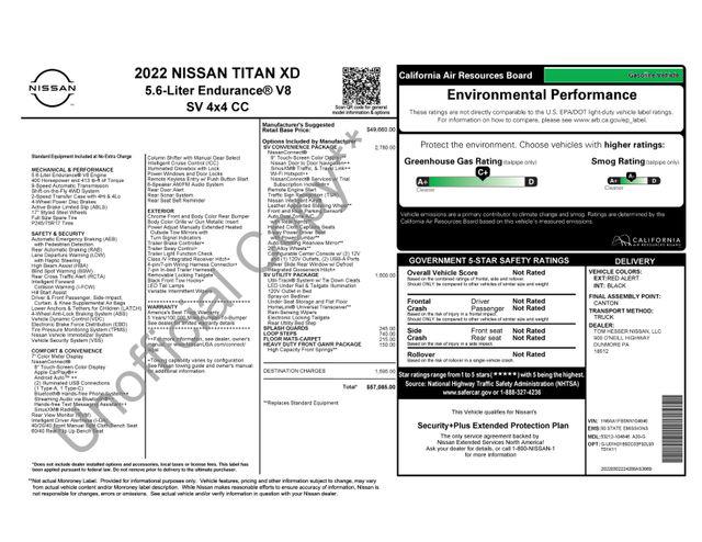 2022 Nissan Titan XD Crew Cab SV 4x4