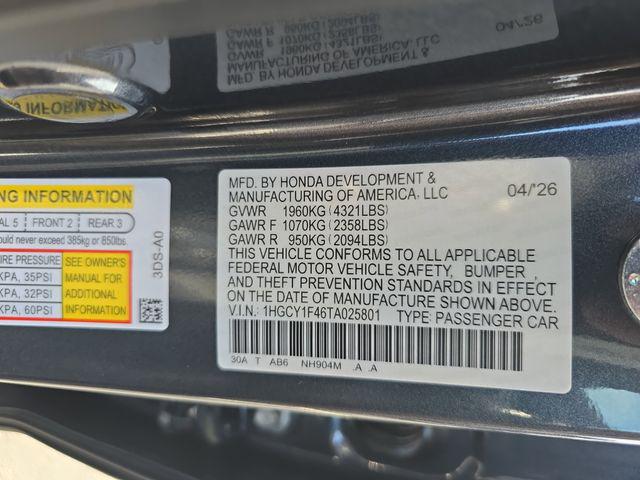 2026 Honda Accord Sedan SE