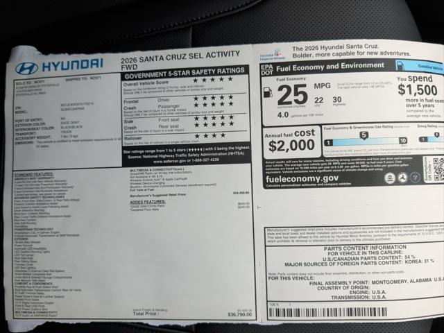 2026 Hyundai Santa Cruz SEL Activity