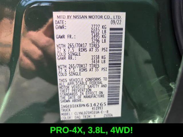 2023 Nissan Frontier Crew Cab PRO-4X 4x4