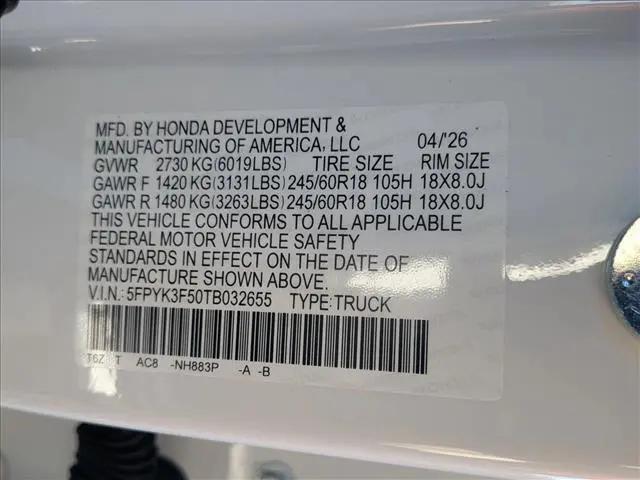 2026 Honda Ridgeline RTL