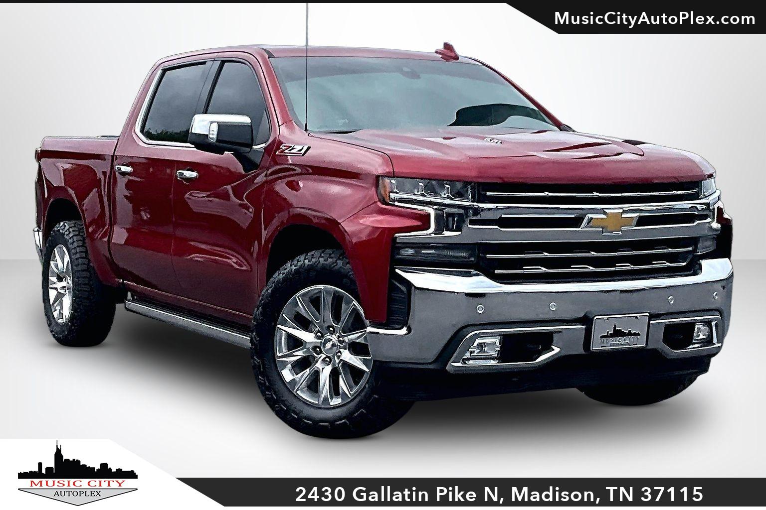Cherry Red Tintcoat 2022 Chevrolet Silverado 1500 LTZ Crew Cab 4WD Pickup Truck Four-Wheel Drive Automatic