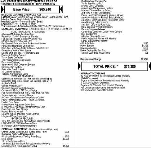 2026 RAM Ram 2500 RAM 2500 LARAMIE CREW CAB 4X4 64 BOX