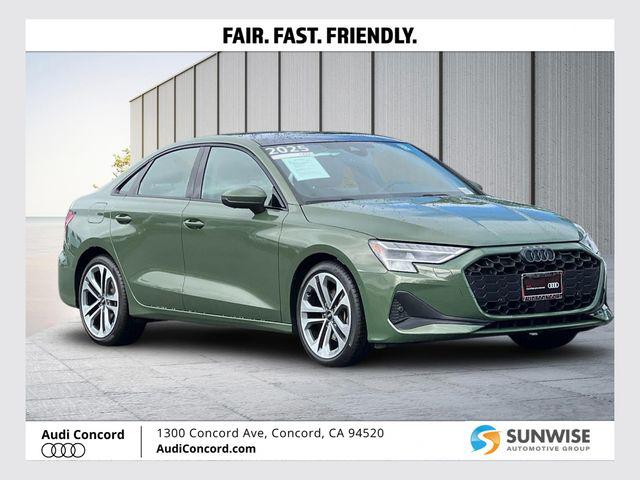 District Green Metallic 2025 Audi A3 quattro Premium Plus 40 TFSI Sedan All-Wheel Drive Automatic