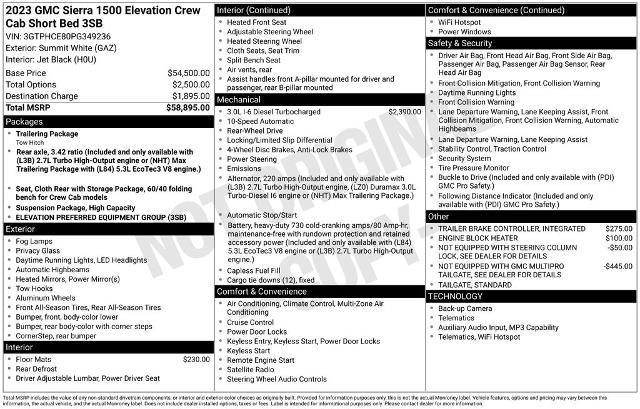 2023 GMC Sierra 1500 2WD Crew Cab Short Box Elevation