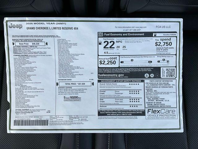 2026 Jeep Grand Cherokee L Limited Reserve