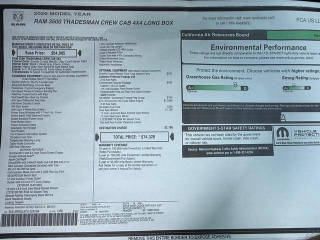 2026 Ram 3500 Tradesman Crew Cab 4x4 8 Box