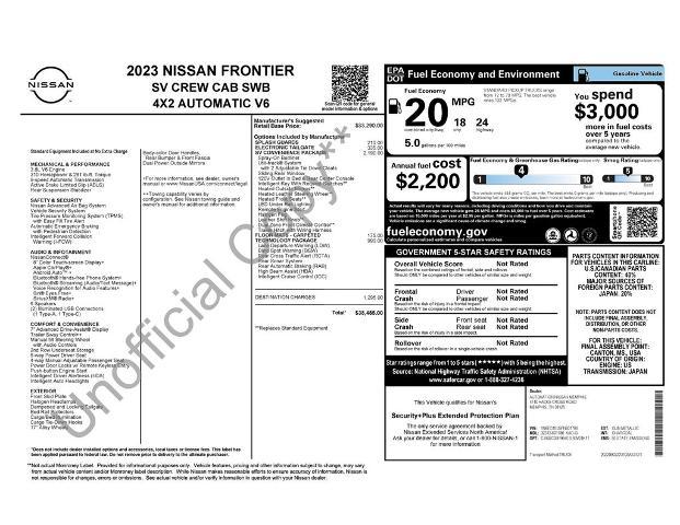 2023 Nissan Frontier Crew Cab SV 4x2