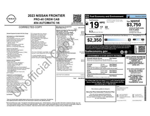 2023 Nissan Frontier Crew Cab PRO-4X 4x4