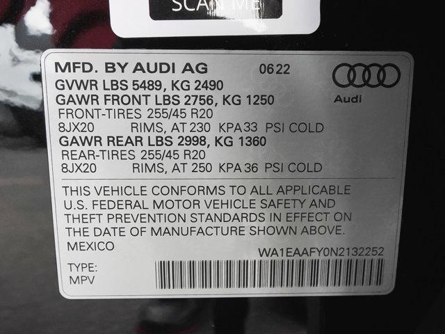 2022 Audi Q5 Premium Plus 45 TFSI S line quattro S tronic