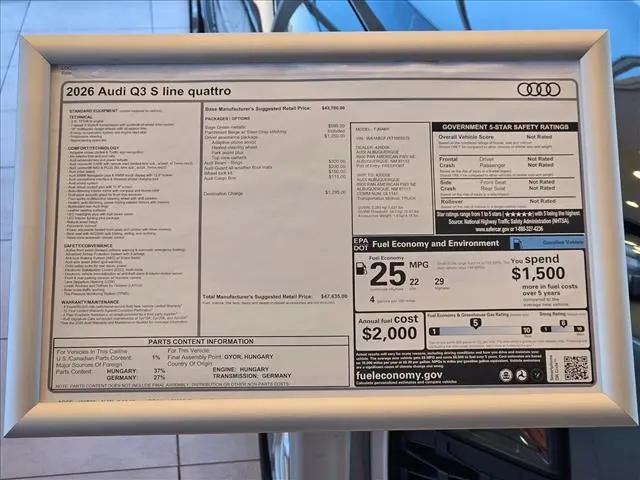2026 Audi Q3 TFSI quattro S tronic