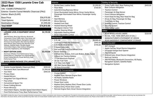 2023 Ram 1500 Laramie Crew Cab 4x4 5'7" Box