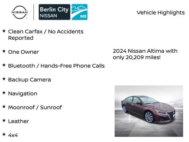 2024 Nissan Altima SL Intelligent AWD