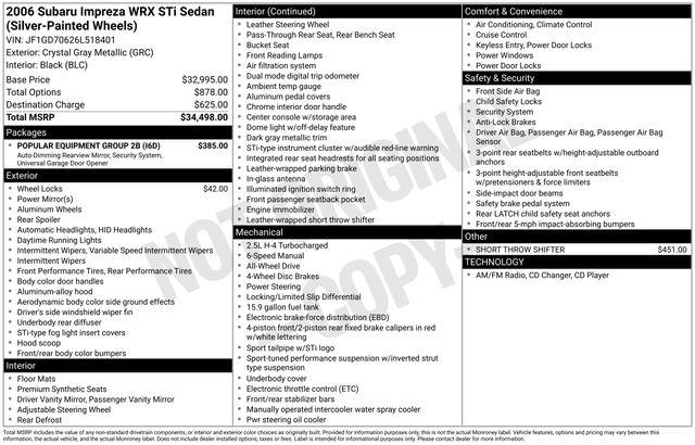2006 Subaru Impreza WRX WRX STi